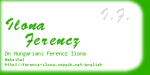 ilona ferencz business card